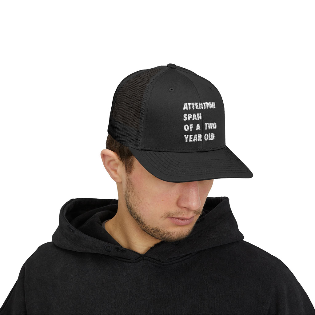 Trucker Cap — “Attention: Spare of a Two Year Old” Dad Humor Snapback